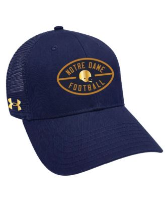 Men's and Women's Navy Notre Dame Fighting Irish Shamrock Series Washed Cotton Performance Adjustable Trucker Hat