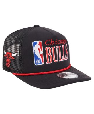 Men's Black Chicago Bulls Team Logo Foam Front 19TWENTY A-Frame Trucker Adjustable Hat