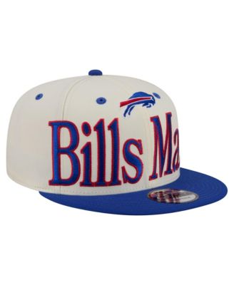 Men's Cream Buffalo Bills Bills Mafia Oversized Slogan 9FIFTY Snapback Hat