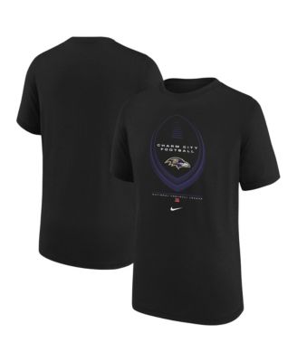 Big Boys and Girls Purple Baltimore Ravens Icon Legend Dri-FIT T-Shirt