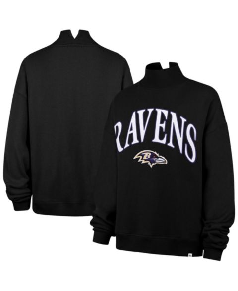Женский свитшот '47 Brand Black Baltimore Ravens Oversized Vantage Mock Neck