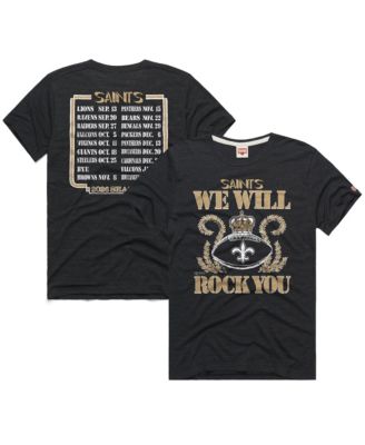 Women's New Orleans Saints 2026 NFL Schedule Queen Graphic Tri-Blend Relaxed-Fit T-Shirt