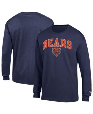 Men's Navy Chicago Bears Arch Over Logo Long Sleeve T-Shirt