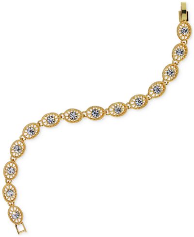 2028 Crystal Filigree Link Bracelet