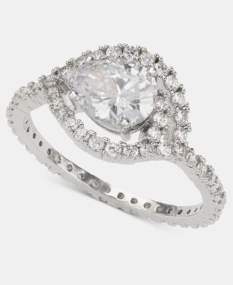 Lauren Ralph Lauren Cubic Zirconia Pear-Shape Orbital Statement Ring