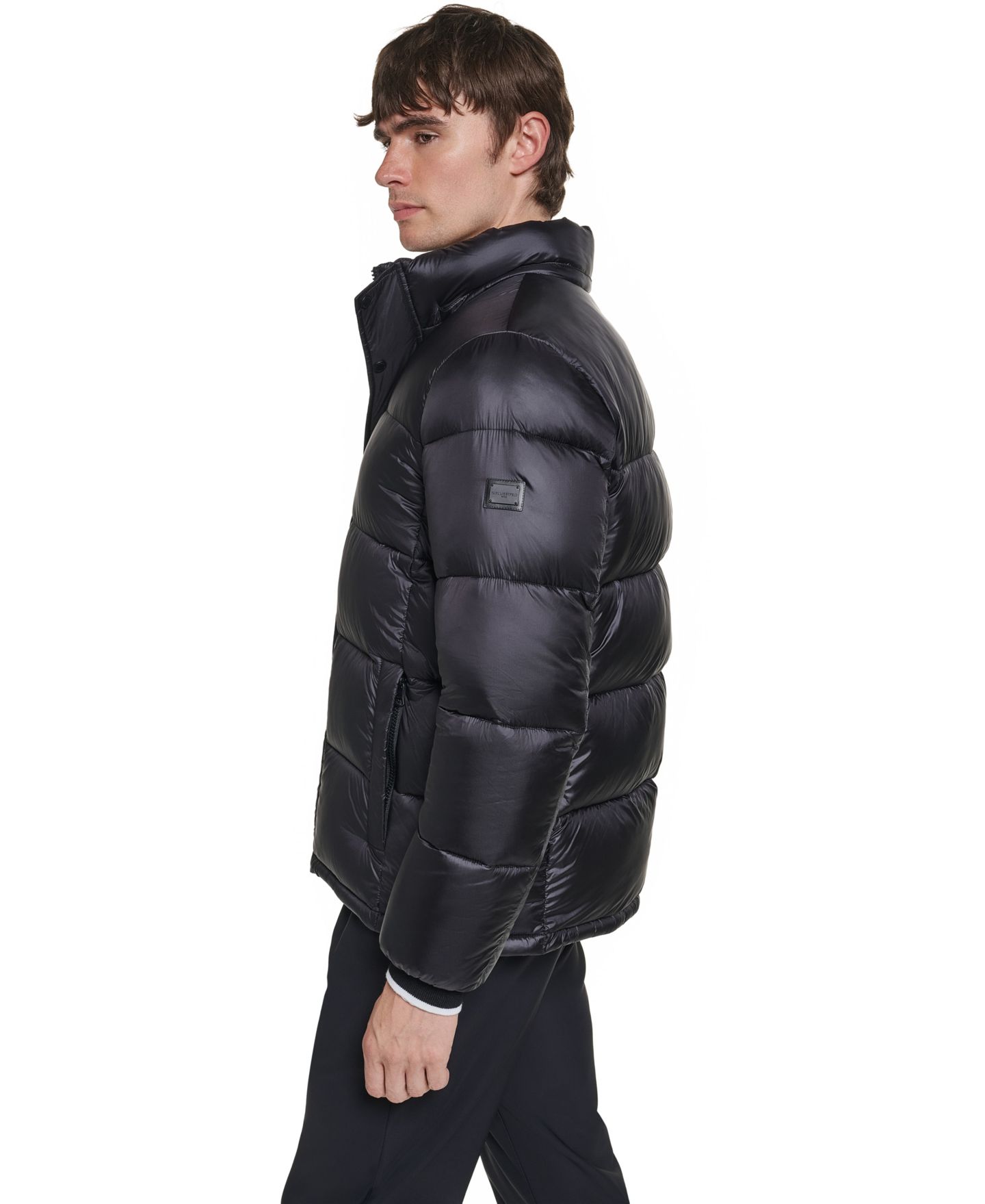 Мужская куртка KARL LAGERFELD PARIS Down Hooded Puffer, цвет: Чёрный — фото 3
