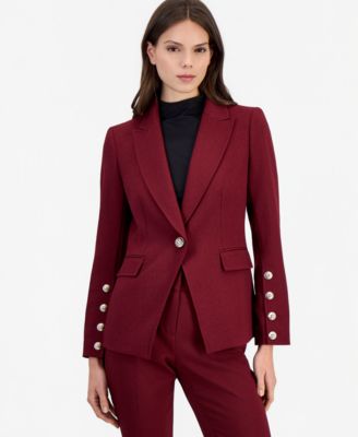 Women's One Button Peak Lapel Blazer