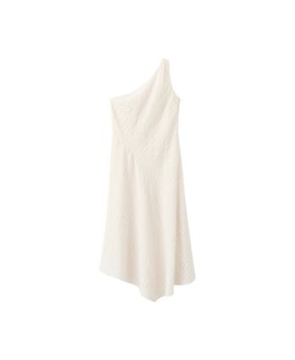 Women's One-Shoulder Asymmetrical Midi Dress
