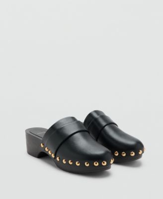 Women's Studded Leather Clogs