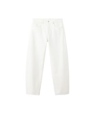 Women's Mid-Rise Balloon Raw-Hem Jeans