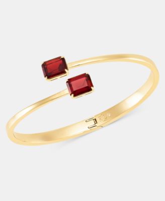 Stone Bypass Bangle Bracelet