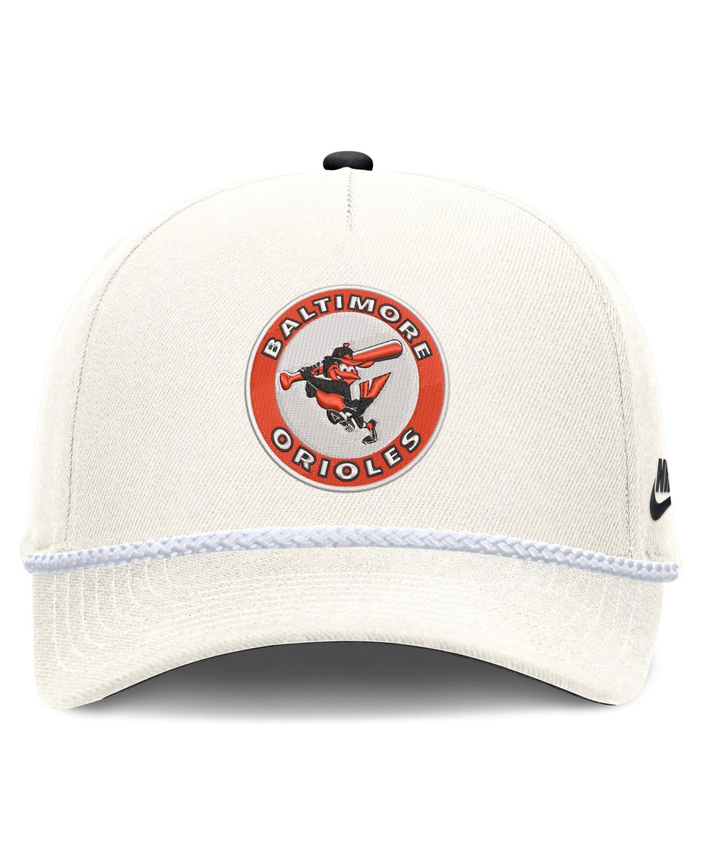 Мужская кепка Nike Cream Baltimore Orioles Cooperstown Rise Adjustable Hat — фото 2