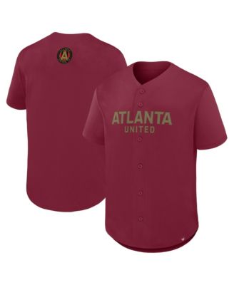 Men's Red Atlanta United FC Maximum Intensity Button-Up Jersey