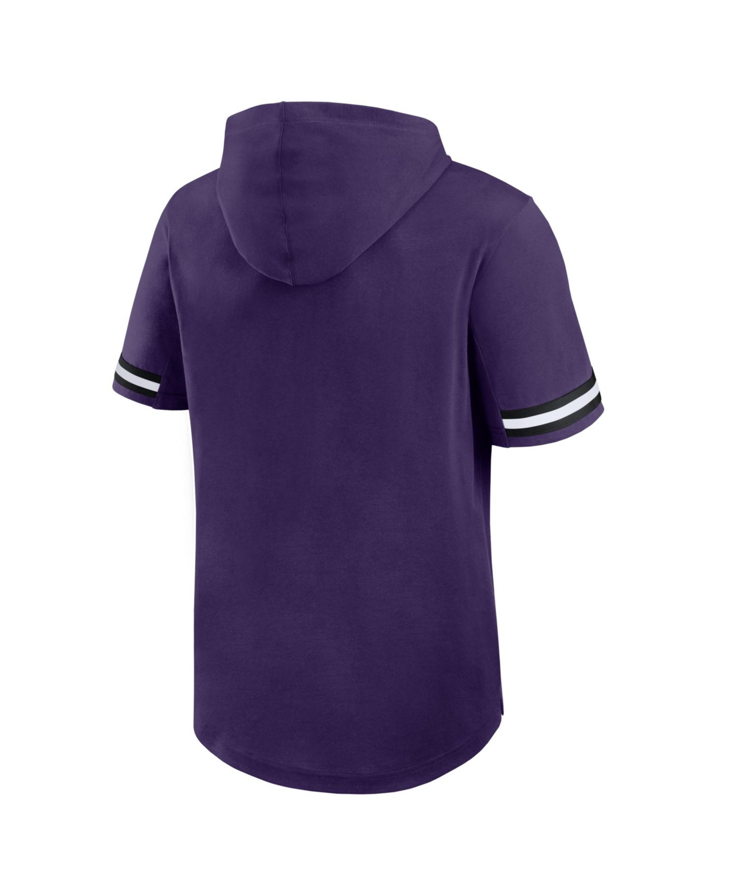 Мужская футболка Fanatics Purple Baltimore Ravens Optimal Play Short Sleeve Hooded — фото 3