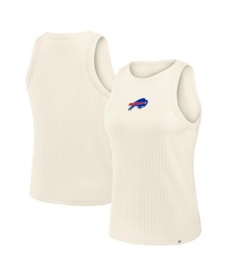 Women's Buffalo Bills Star Play Tri-Blend Sleeveless Crewneck Rib-Knit Tank Top
