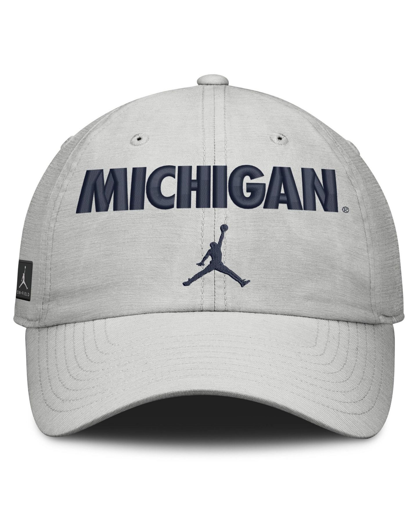 Кепка Jordan Gray Michigan Wolverines 2026 On-Field Gameday Club Adjustable Hat — фото 2
