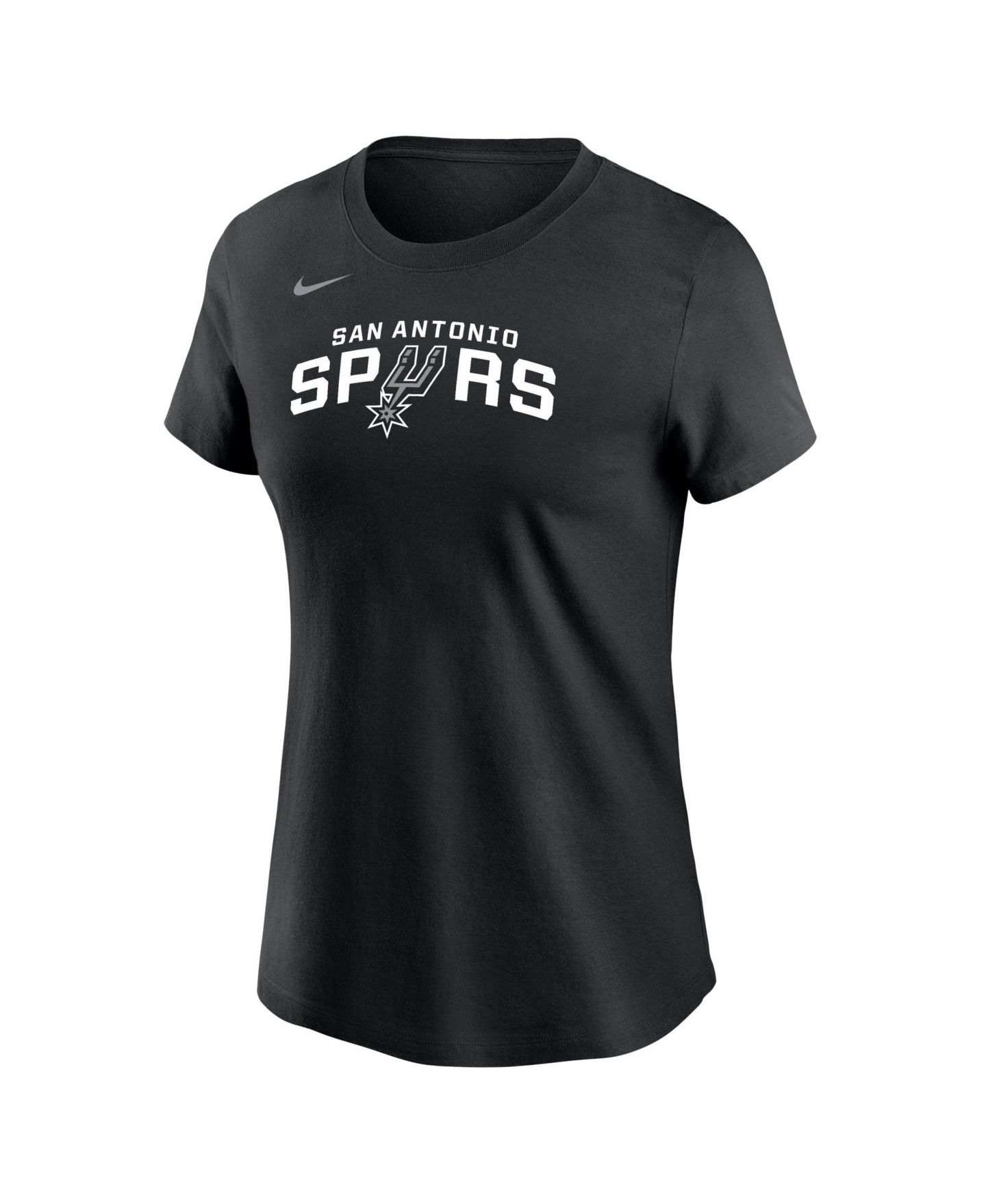 Женская футболка Nike Black San Antonio Spurs Wordmark Core — фото 2