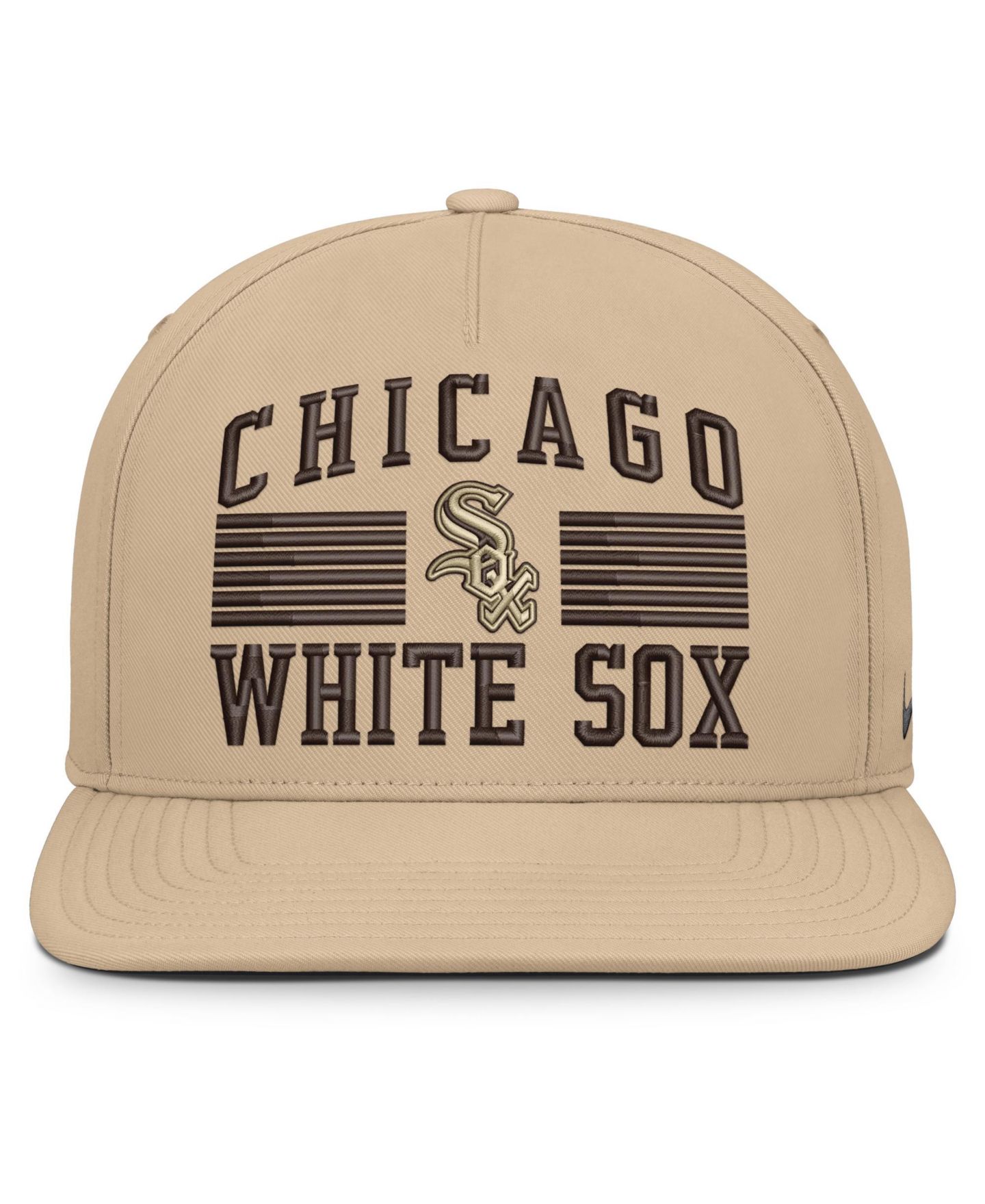 Мужская кепка Nike Khaki Chicago White Sox Desert Pro AeroBill Dri-FIT Snapback Hat — фото 2