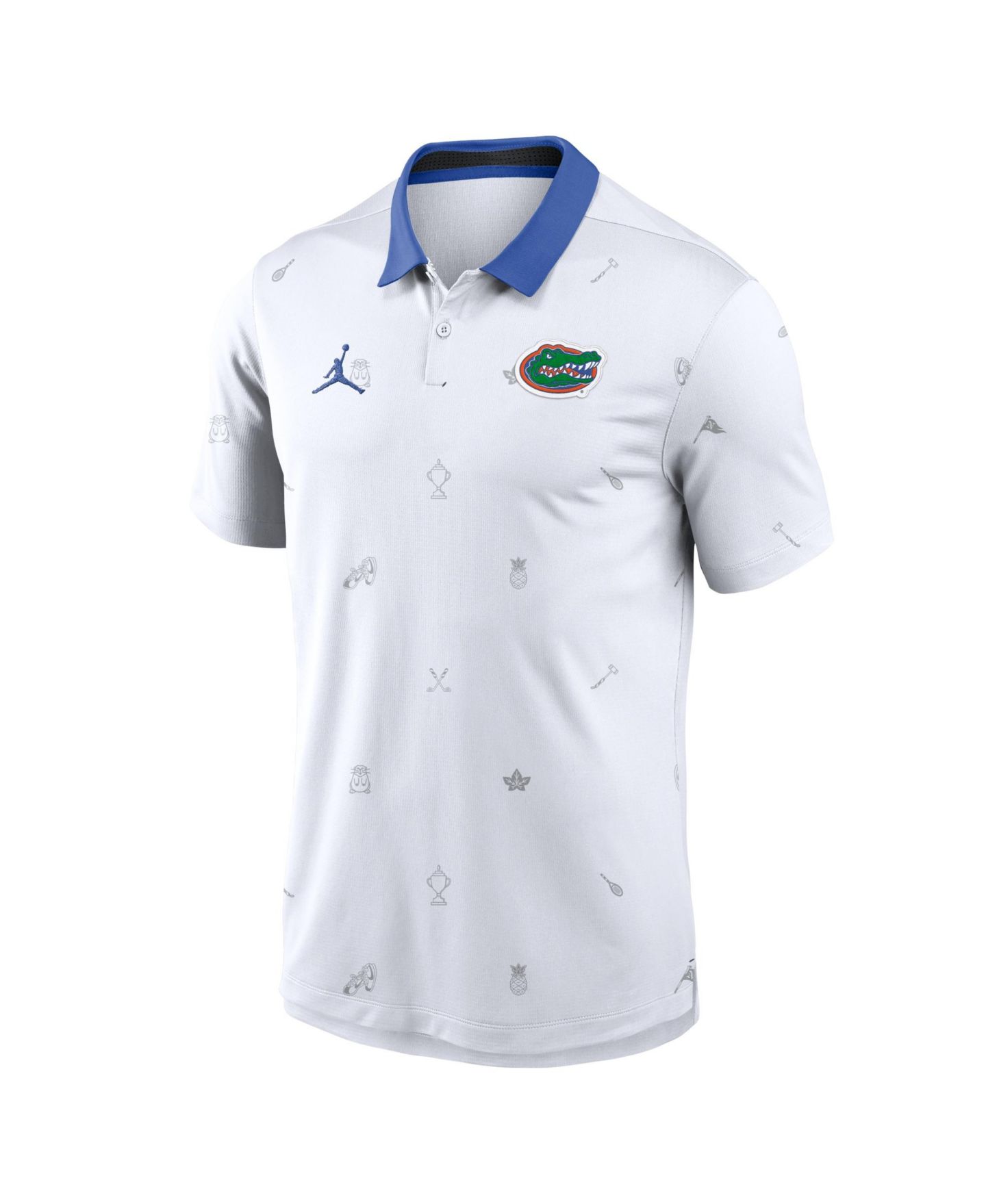 Мужское поло Jordan Florida Gators Vapor Dri-FIT с узором, White — фото 2