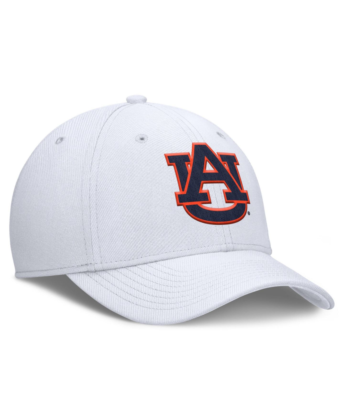 Мужская кепка Nike White Auburn Tigers Rise Swoosh Dri-FIT Flex Hat — фото 3
