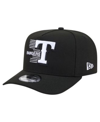 Men's Black Texas Rangers Motion A-Frame 9FIFTY Snapback Hat