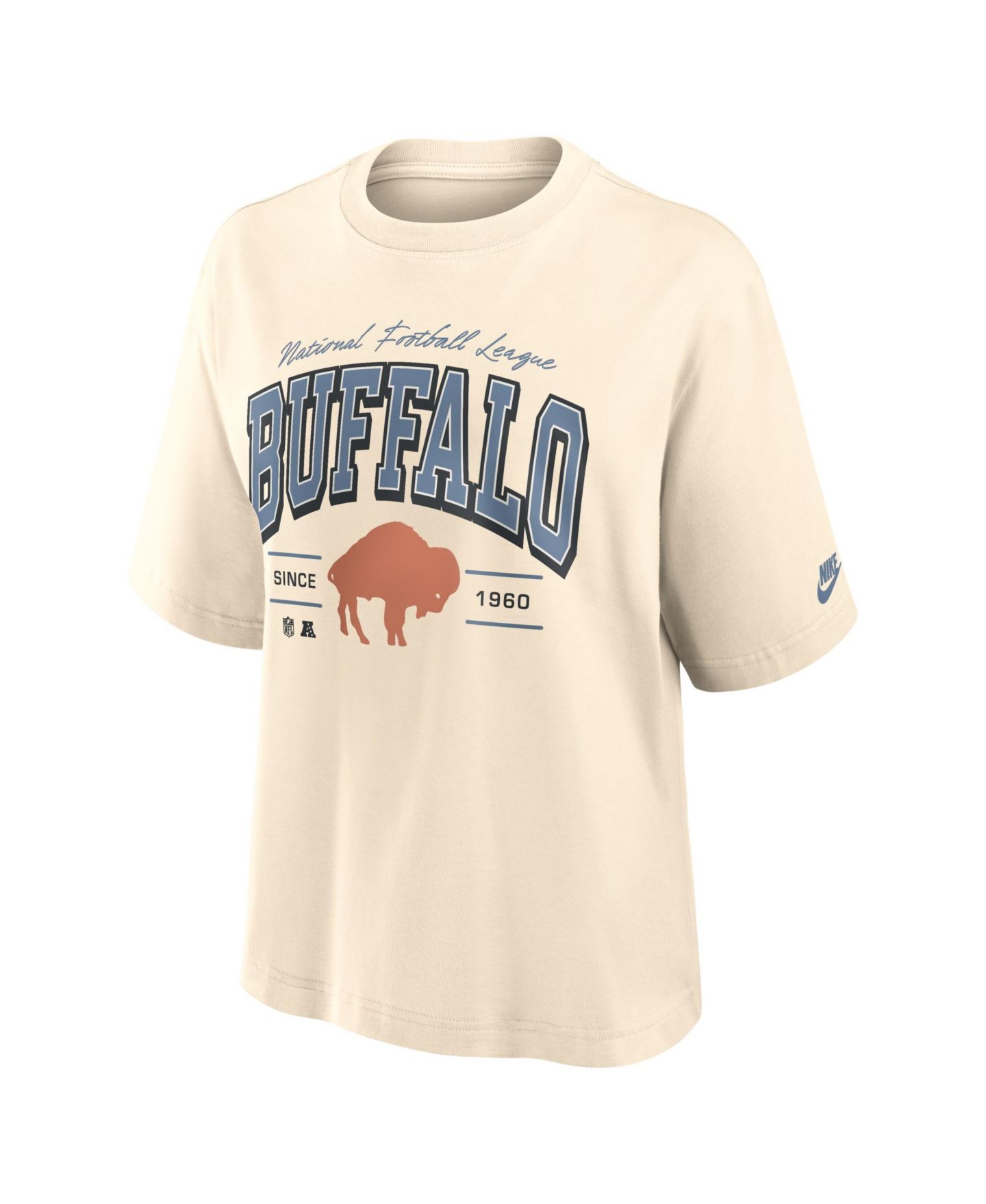 Женская футболка Nike Cream Buffalo Bills Vintage Mod Boxy — фото 2