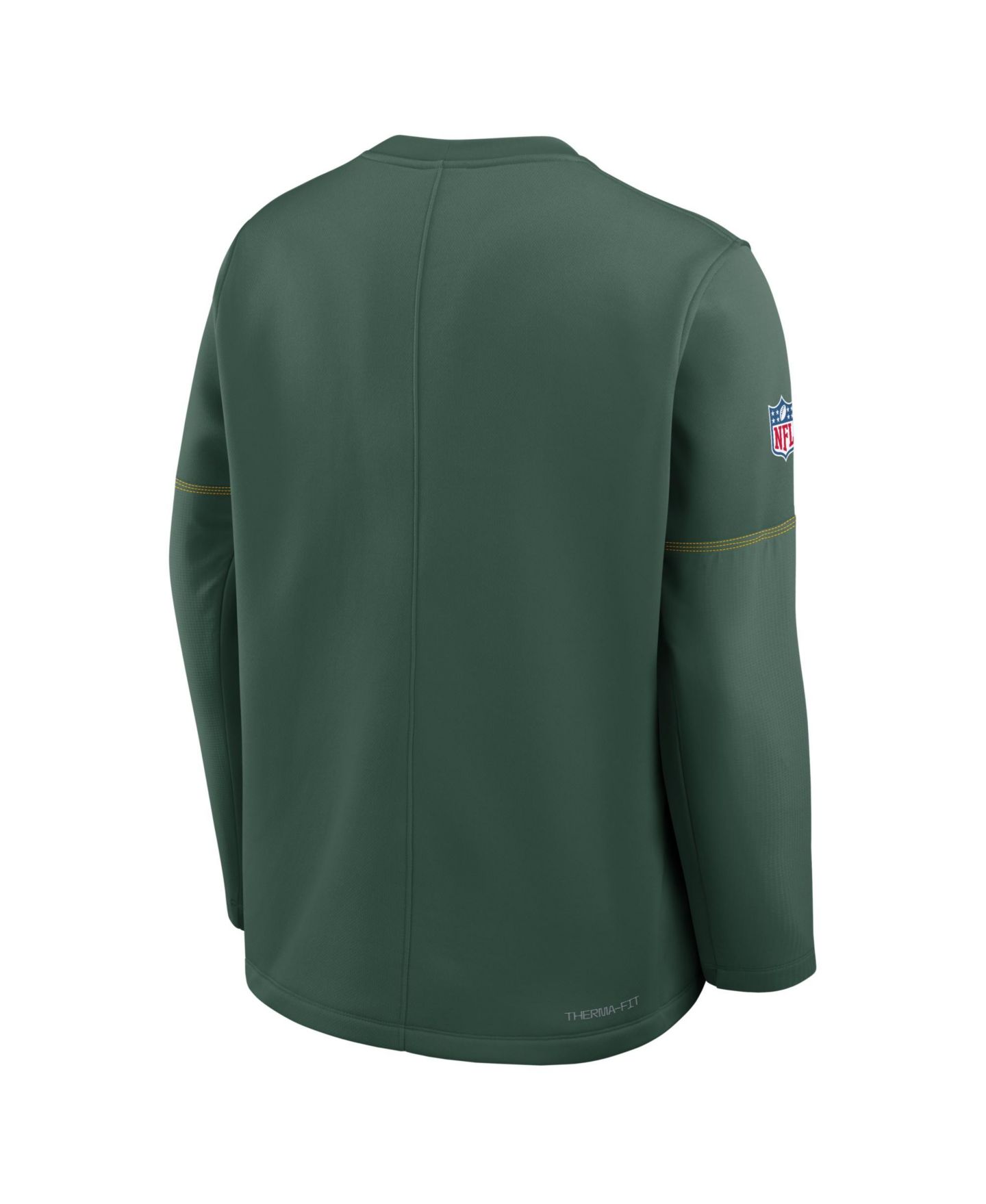Мужской свитшот Nike Green Bay Packers Sideline Coaches Team Present Midweight Therma-FIT — фото 3