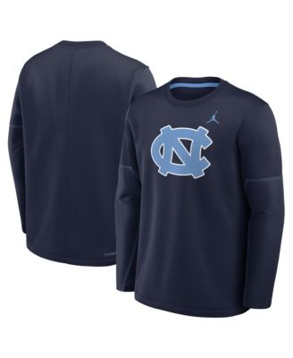 Men's Navy North Carolina Tar Heels 2026&nbsp;Sideline Coaches Therma-FIT Long Sleeve T-Shirt