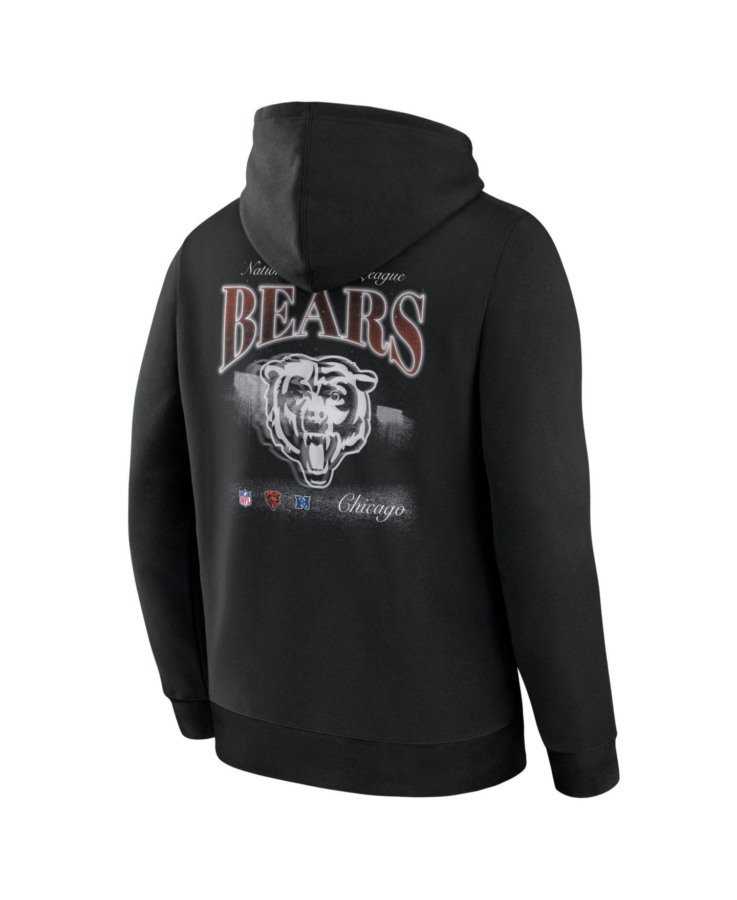 Мужское худи Fanatics Black Chicago Bears Nightfall Long Sleeve Fleece — фото 3