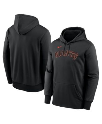 Men's Black San Francisco Giants Primary Wordmark Therma Hoodie