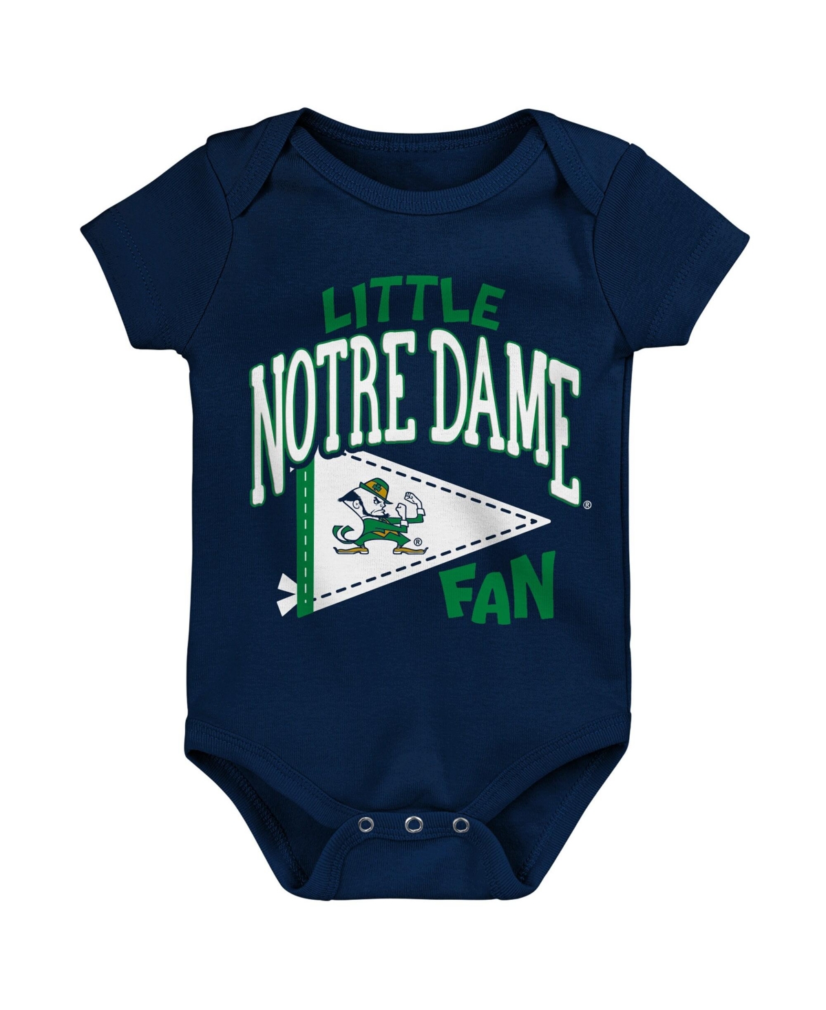 Outerstuff Baby Boys and Girls Navy Notre Dame Fighting Irish Little Banner Bodysuit - Navy