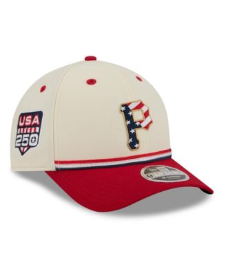 Big Boys and Girls Cream/Red Pittsburgh Pirates USA 250 9FORTY M-Crown Adjustable Hat