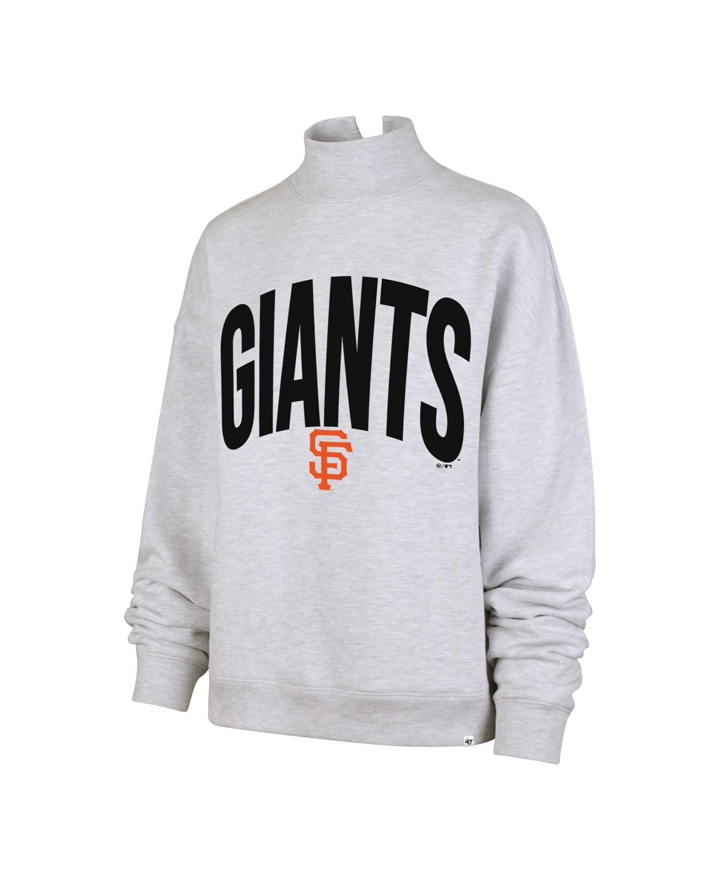 Женская толстовка '47 Brand Heather Gray San Francisco Giants Subtle Muse Mock Neck — фото 2