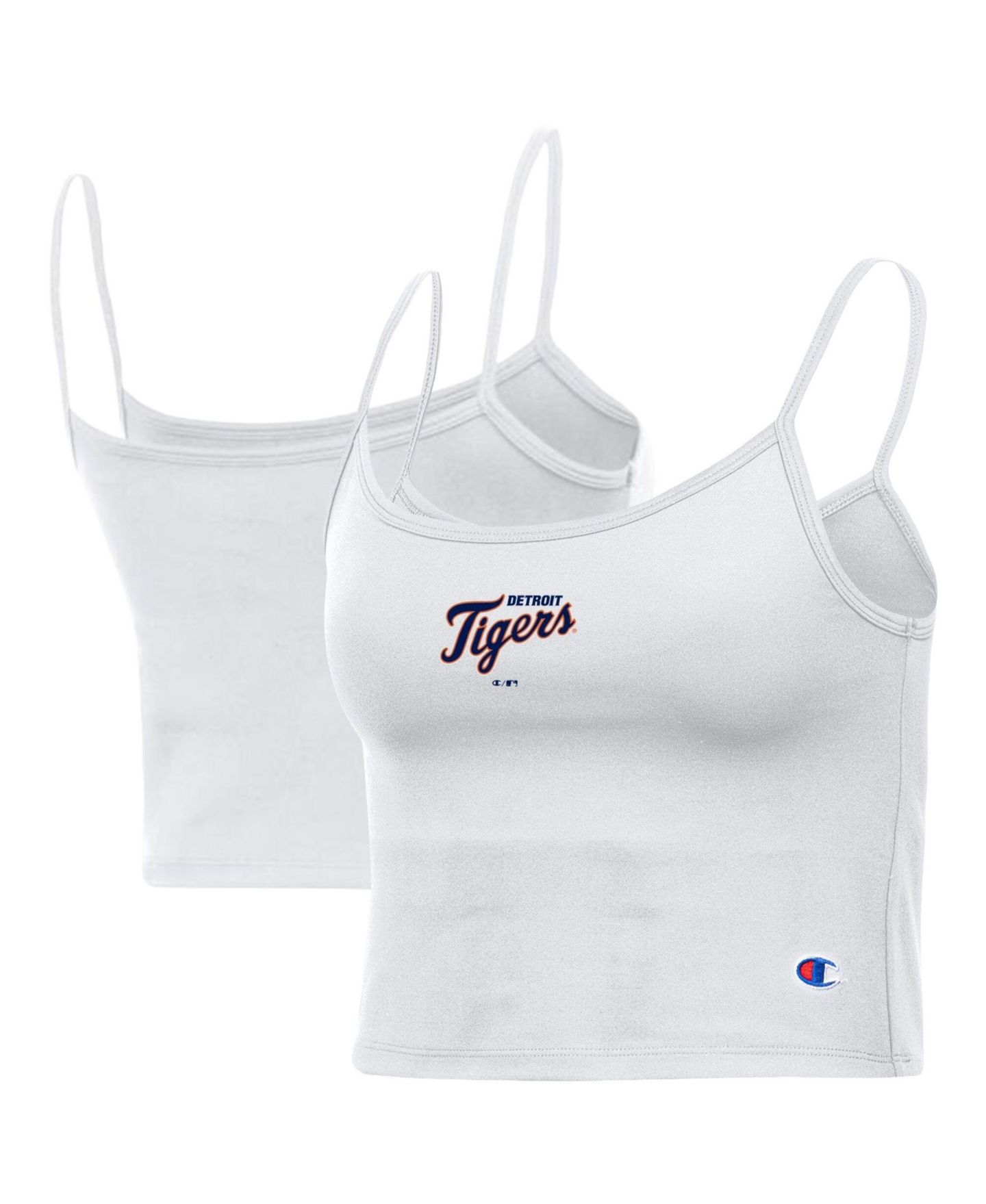 Женский топ Champion White Detroit Tigers America Scoop — фото 1