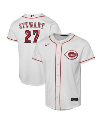 Big Boys and Girls Sal Stewart White Cincinnati Reds Home Replica Player Jersey