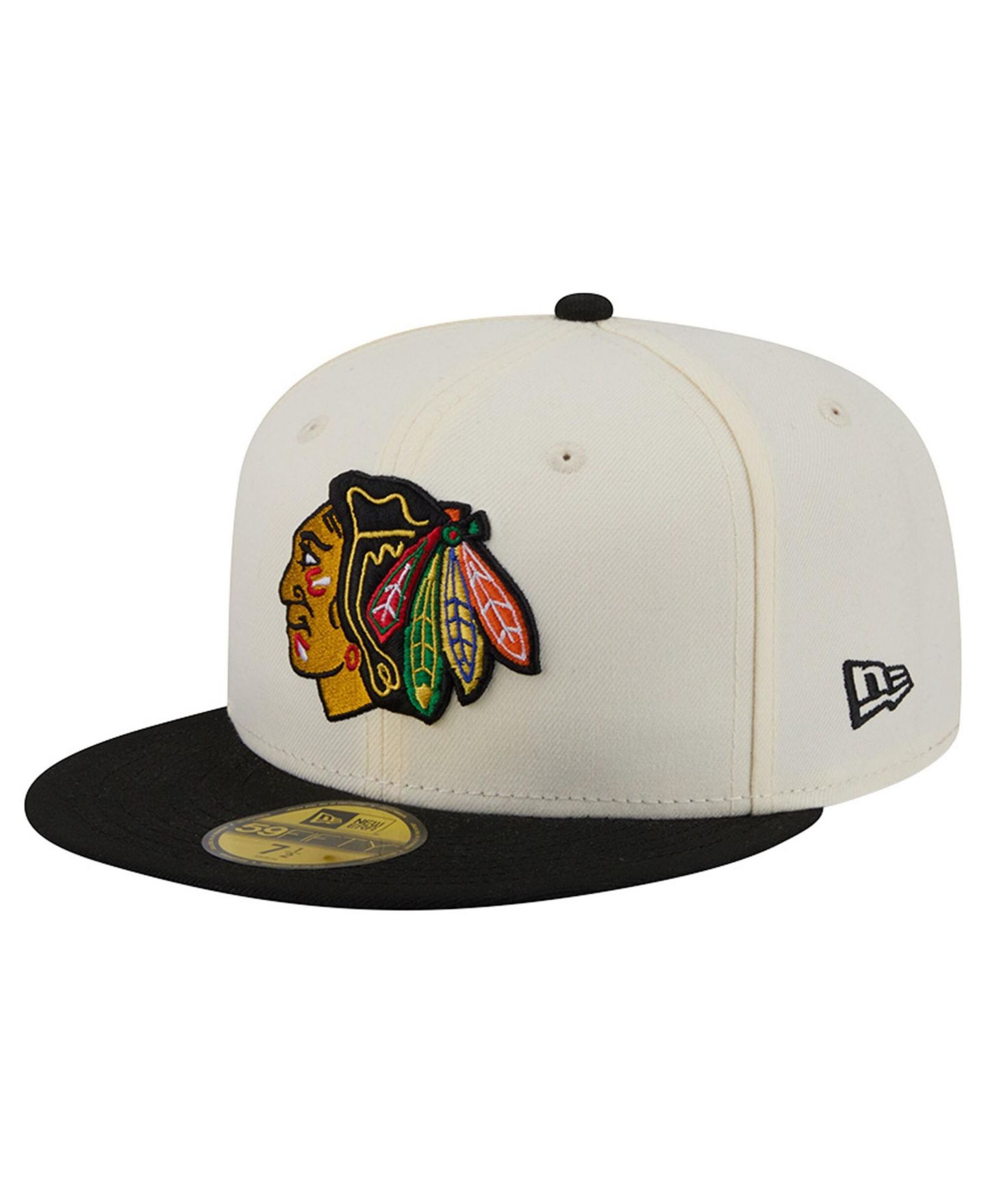 Мужская кепка New Era Cream Chicago Blackhawks 250th Anniversary of the United States Two-Tone 59FIFTY Fitted Hat — фото 3