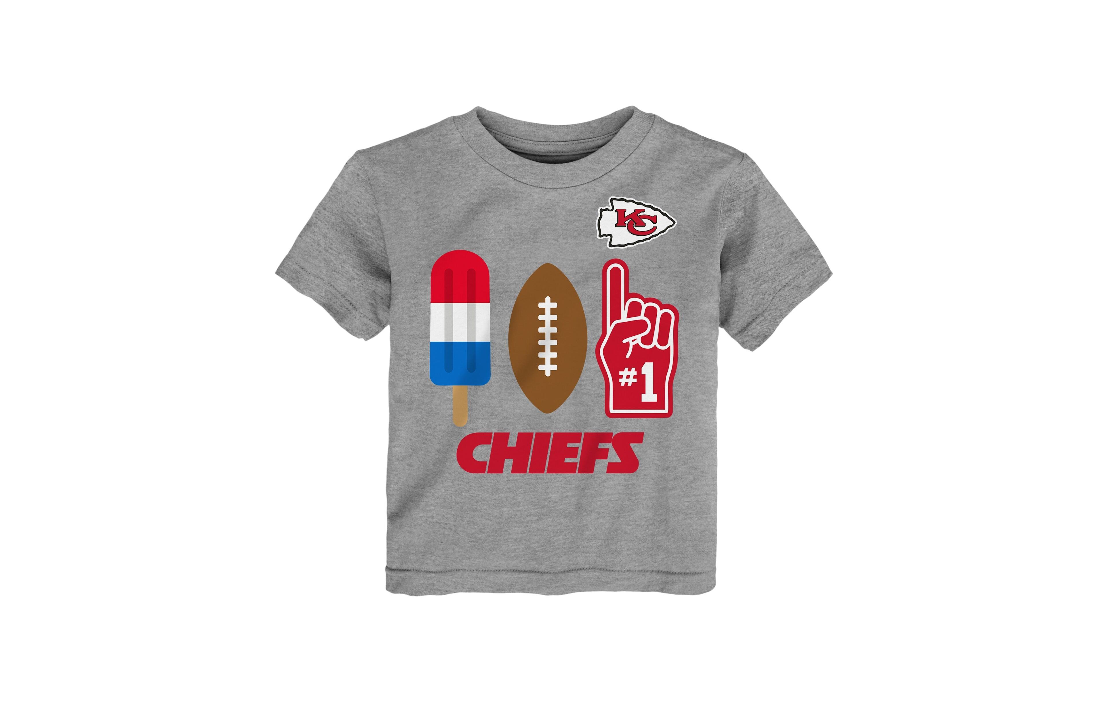 Nfl Toddler Gray Kansas City Chiefs Americana Pop T-Shirt