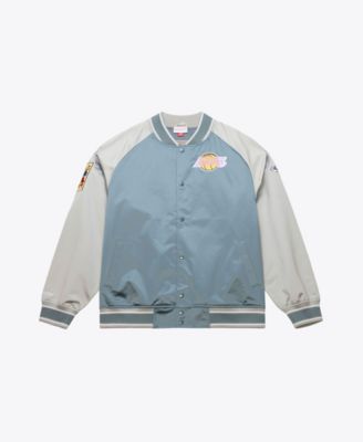 Men's Blue/Silver Los Angeles Lakers Thunderstorm Lightweight Satin Full-Snap Jacket
