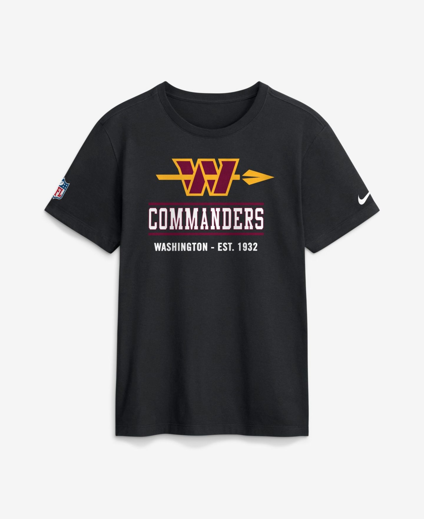 Мужская футболка Nike Black Washington Commanders Sideline Alternate Final Sprint Dri-FIT — фото 1