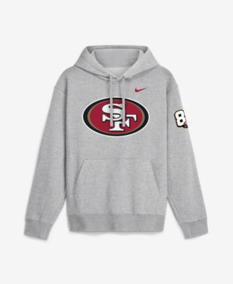 Men's Heather Gray San Francisco 49ers 80th Anniversary Showdown Club Fleece Hoodie