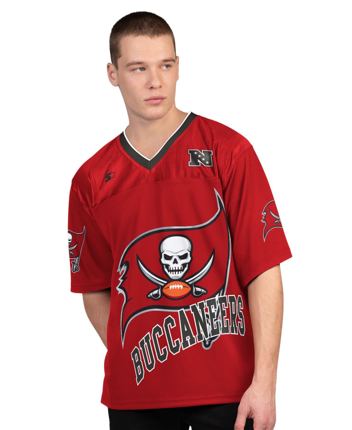Мужские футболки Starter 2-Pack Red/White Tampa Bay Buccaneers Short Sleeve Long Sleeve Combo Pack — фото 2