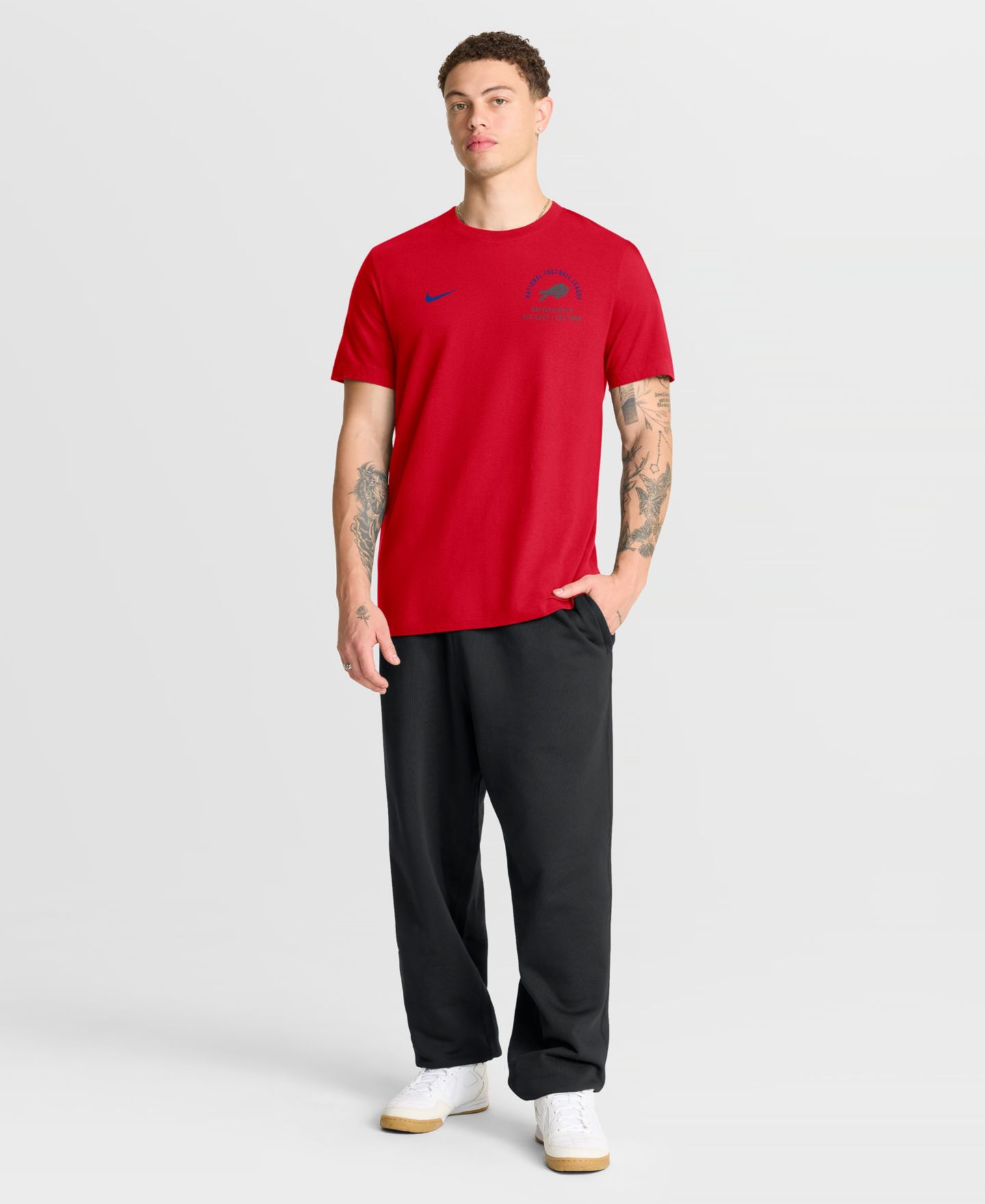 Мужская футболка Nike Red Buffalo Bills Split Logo — фото 4