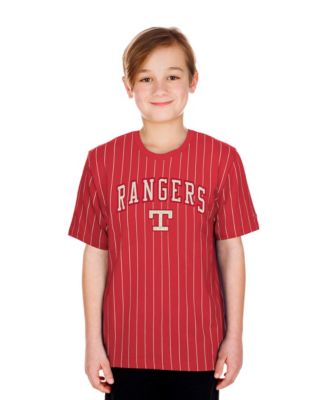 Big Boys and Girls Red Texas Rangers 2026 City Connect Pinstripe T-Shirt