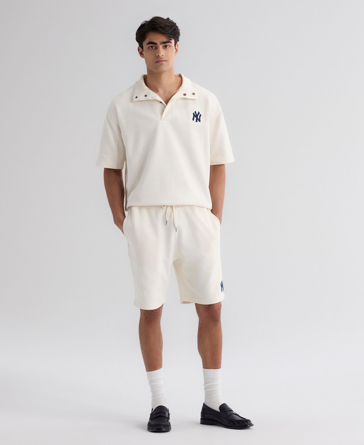 Мужские шорты Fanatics Bisque New York Yankees Iconic Terry Warm-Up — фото 3