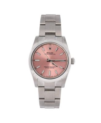 Oyster Perpetual Pink Automatic Watch in Stainless Steel 34mm