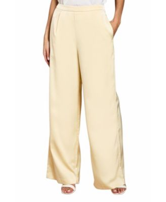 Women's Satin High-Waist Flare Trousers