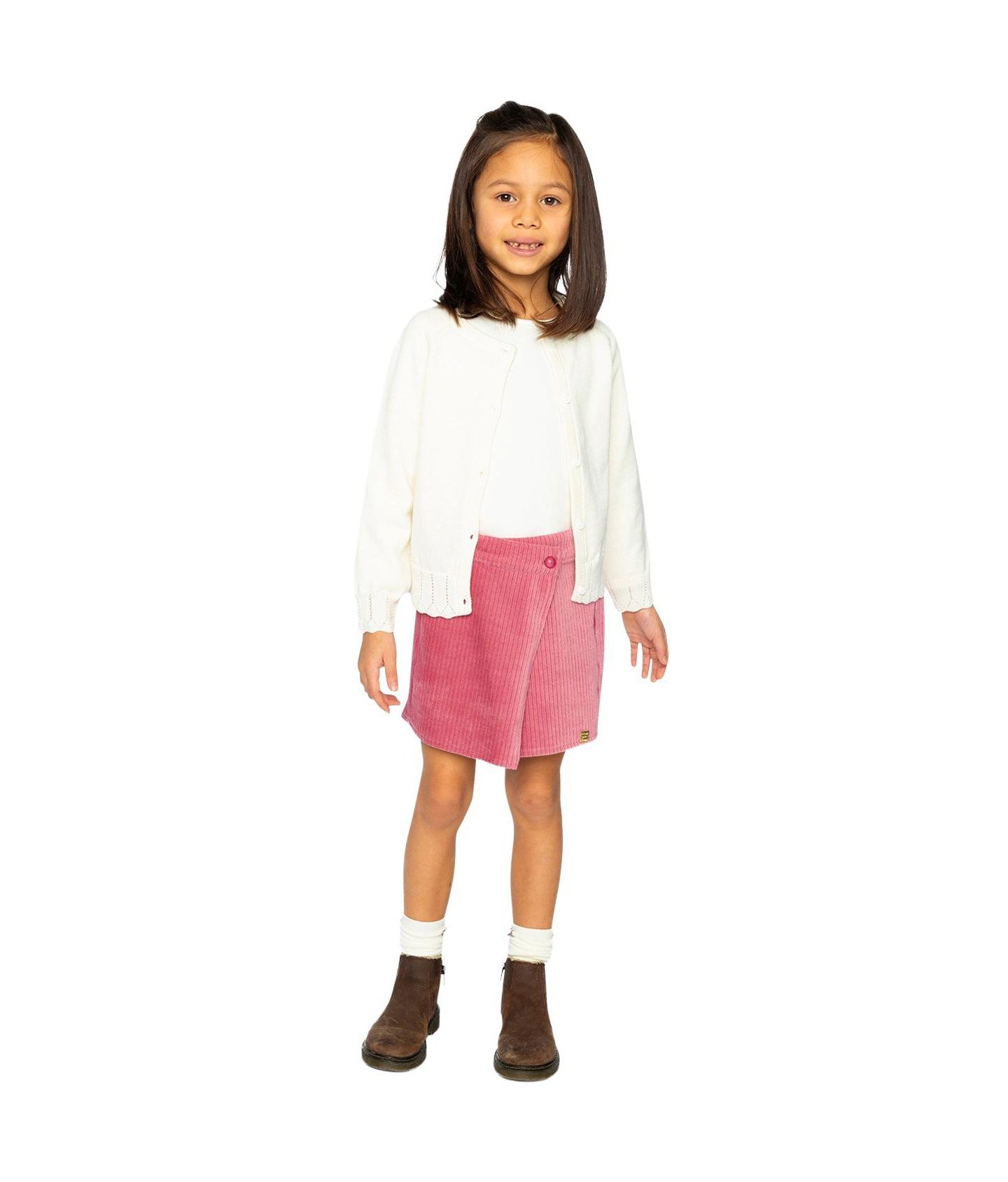 Юбка Deux par Deux (size 2T to 5T) Corduroy Skirt Raspberry для девочек-малышей, цвет: Малиновый розовый — фото 5