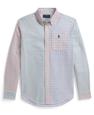 Boys' 8-20 Tattersall Cotton Oxford Shirt