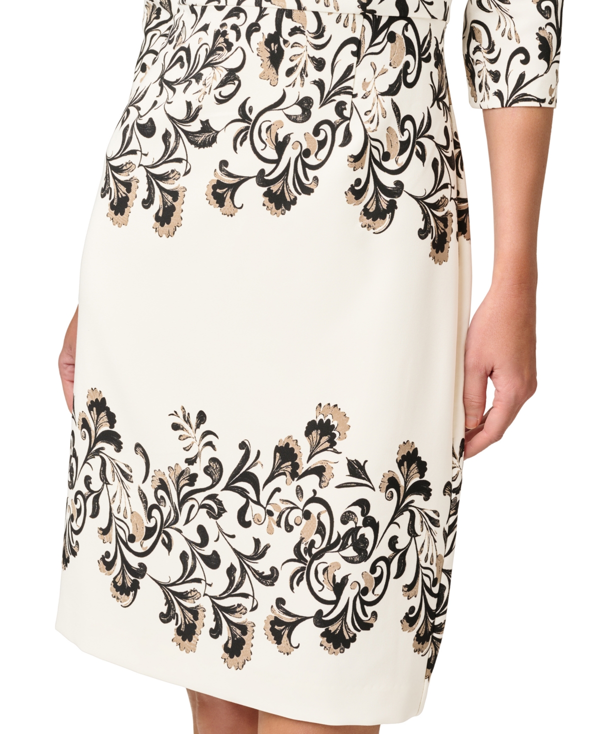 Adrianna Papell Women's Baroque Lace Print Stretch Sheath Dress