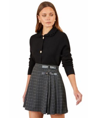 Women's High Waist Pleated Mini Skirt